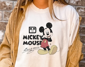 Comfort Colors® Mickey Mouse T Shirt, Cool Mickey Shirt, Disney Mickey Shirt, Vintage Mickey Shirt, Disney Trip Shirt, Disney Vacation Shirt