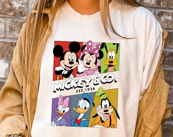 Comfort Colors® Mickey & Co Est. 1928 Hemd, Mickey And Friends Est. 1928 Shirt, Rundhalsshirt, Disney World Shirts, Disney Trip Shirt