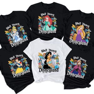 Comfort Colors® Walt Disney Princess T-Shirt, Disneyland Girls Trip, Disney Group Shirt, Disney Girls Shirt, Retro Princess Shirt