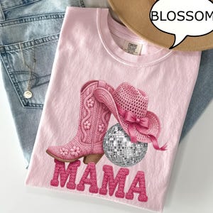 Comfort Colors® Western Mama T-Shirt, Faux Yarn Crochet Mama Shirt, Country Mama Shirt, Mother's Day Gift