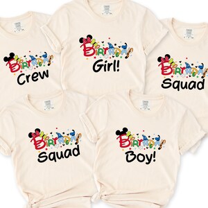 Comfort Colors® Disney Birthday Shirt, Disney Birthday Family Shirt, Birthday Crew Shirt,  Birthday Girl Shirt, Disney Birthday Boy Shirt