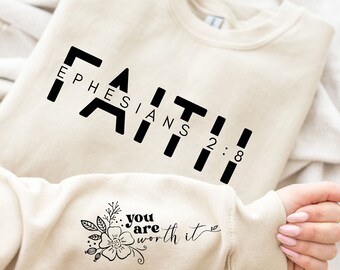 Comfort Colors® Christian T-Shirt, You Worth it Floral Quote Shirt, Christian Shirt, Bible Verse Shirt, Scripture Shirt, Jesus Shirt