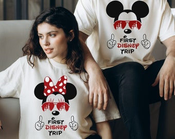Comfort Colors® Mickey and Minnie Shirt, Disney Family shirt, First Disney Trip Shirt, Mickey Couple Shirt, Disneyland Shirt, Disneyland Tee