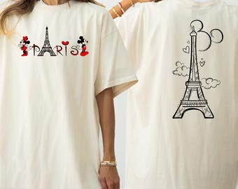 Comfort Colors® Mickey And Minnie Paris T-Shirt, Disney Paris Shirt, Mickey Paris Shirt, Disney Paris Trip Shirt, Disney Couple Shirt