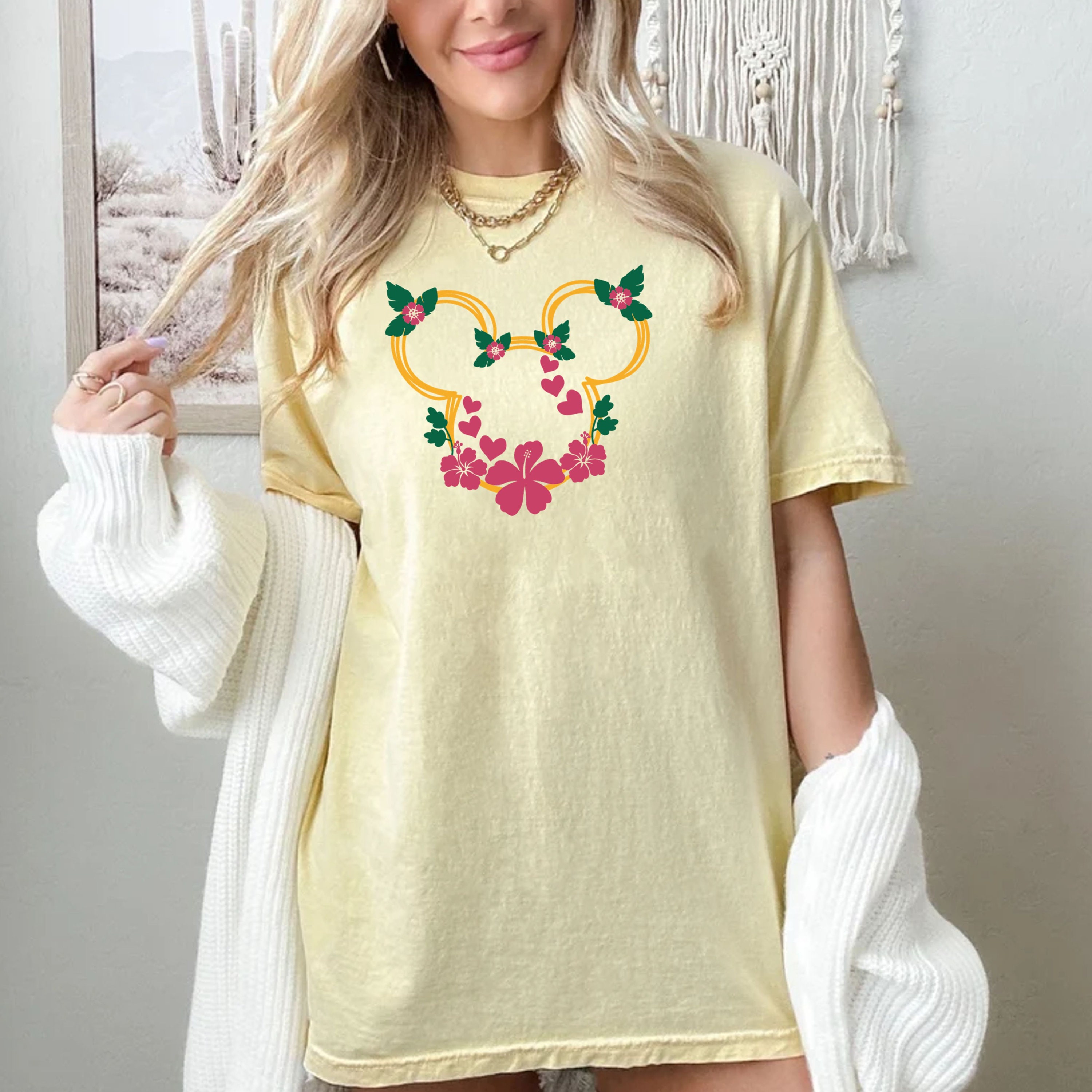 Comfort Colors® Flower Mickey T Shirt, Disney Flower and Garden
