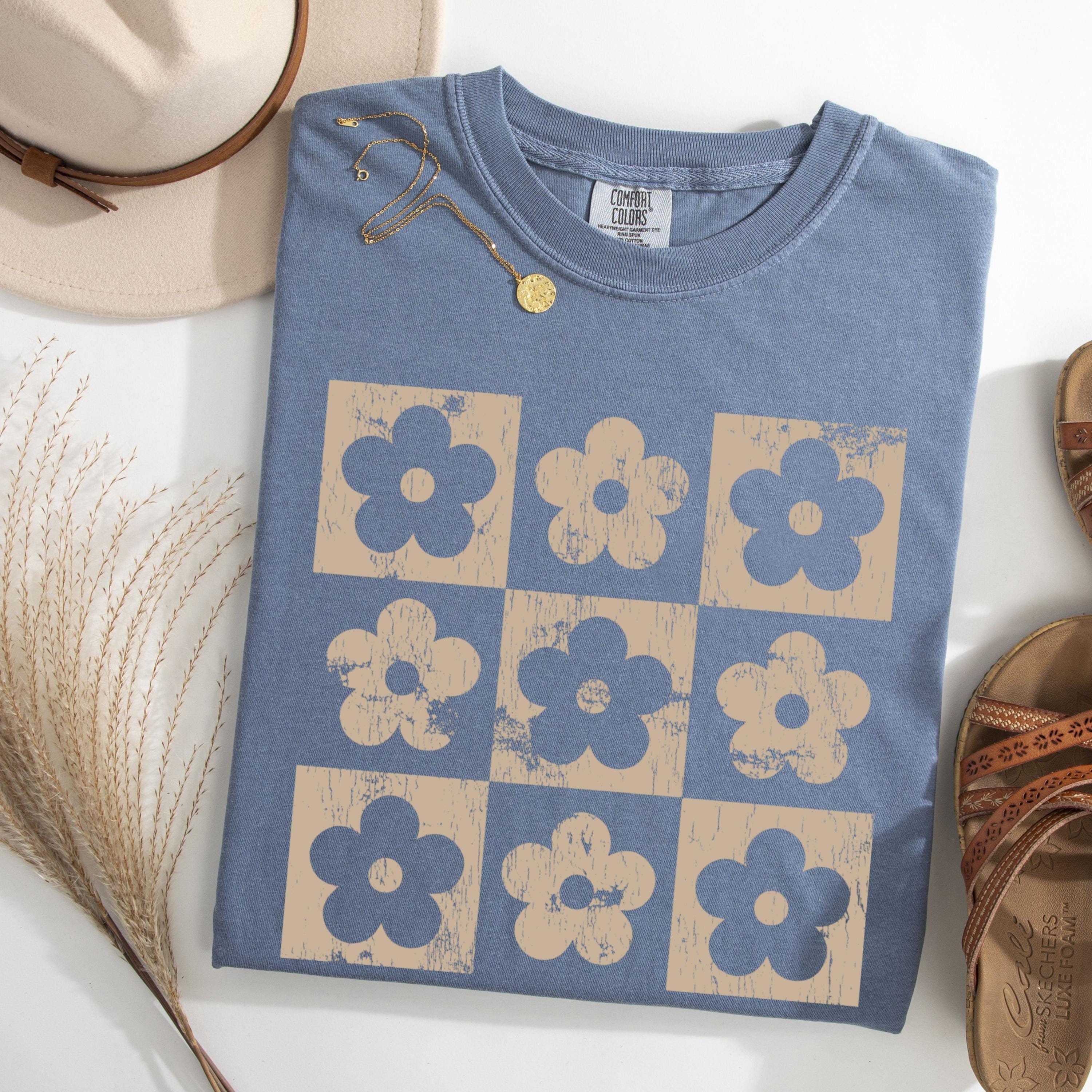 【CPGN STUDIO】Checker Flower Short Sleeve T-Shirt Needles S/S One-Up Shirt Floral Jacquard Off White – Neighbour