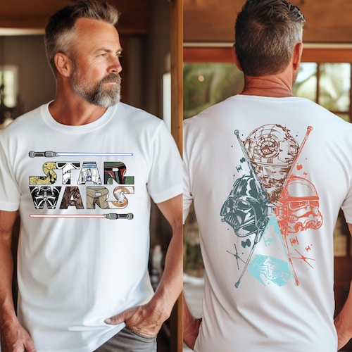 Comfort Colors® Star Wars Two Sided T-Shirt, Star Wars Shirt, Darth Vader Shirt, Galaxy's Edge Shirt, Retro Star Wars Shirt