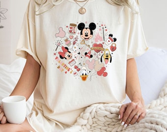 Comfort Colors® Camiseta del Día de San Valentín de Disney, Camiseta del Día de San Valentín, Camisa de San Valentín de Mickey y su amigo, Camisa del Día de San Valentín de Disney World