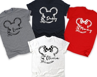 Camisa personalizada Comfort Colors® para a família do Mickey, camiseta para a família da Disney, camisa personalizada do Mickey, camisa personalizada da Disney