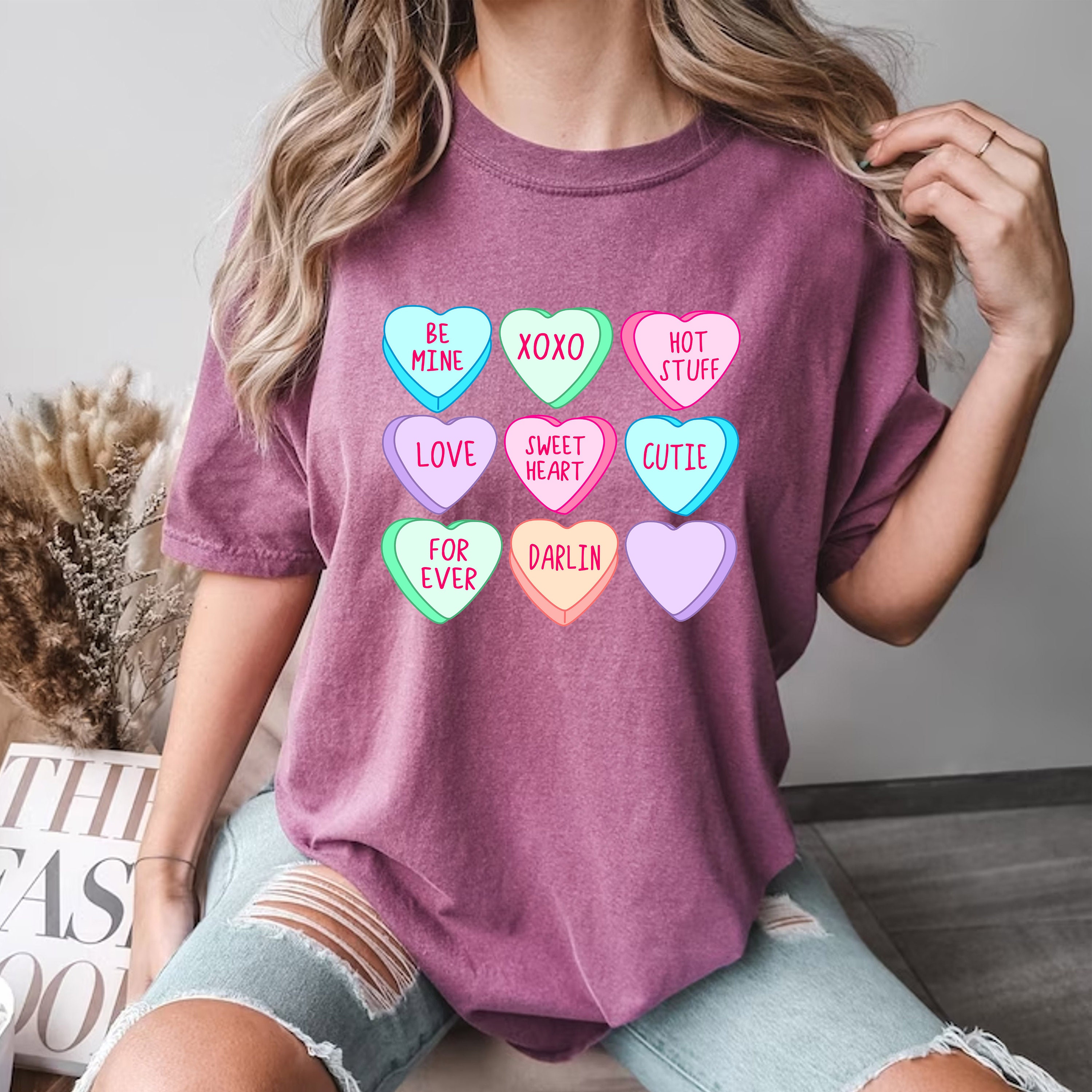 トップス SOL valentines tee Comfort Colors® Love Valentines Day T-shirt, Water Color Heart