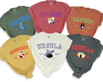 Comfort Colors® Disney Villains  Shirt, Bad Witches Shirt, Disney Maleficent Shirt, Disney Trip Shirt, Disney Family Shirt, Hades Shirt