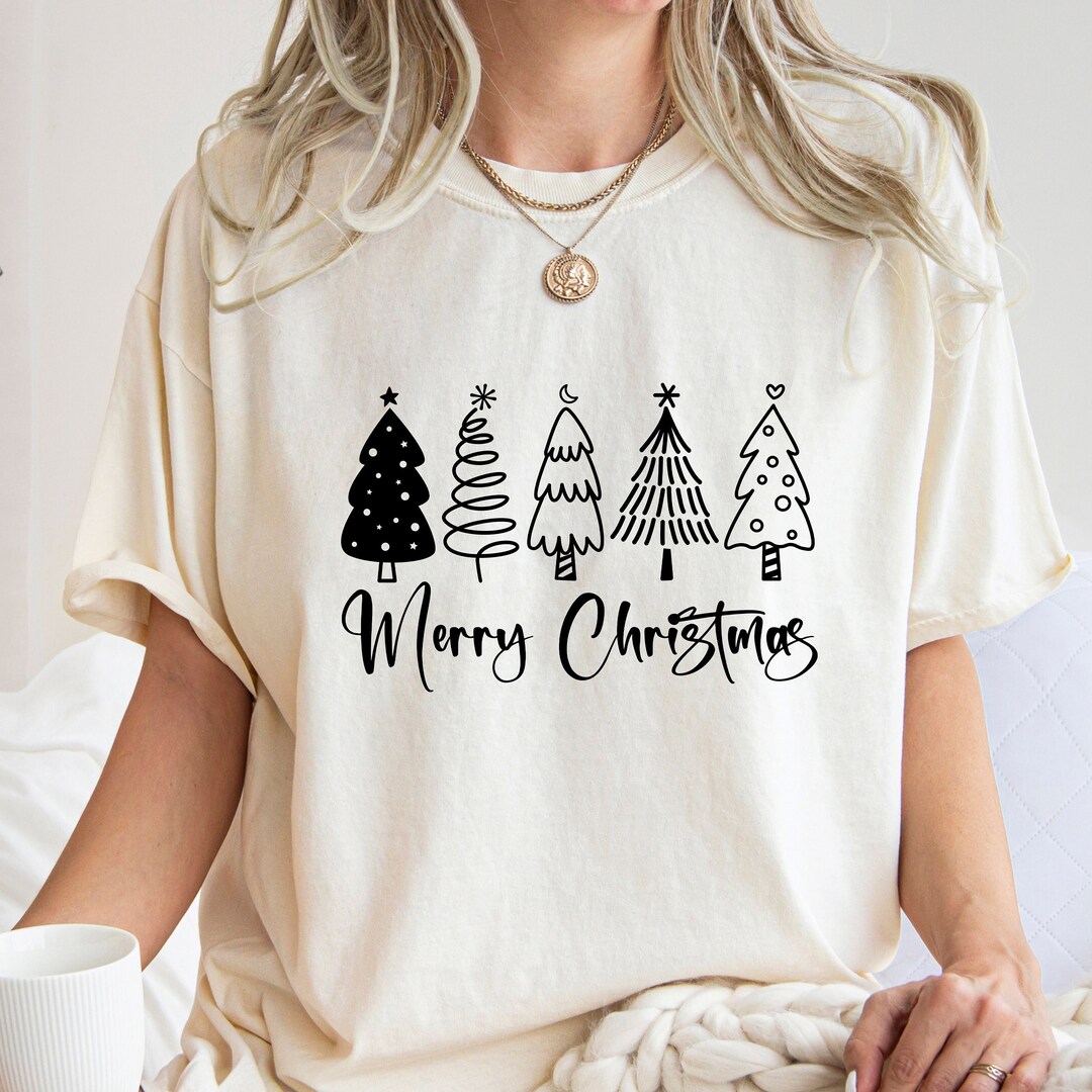 Tシャツ・カットソー Merry Xmas Tree Short Sleeve T Shirt (2color) 61yFK7rG1nL._AC_SL1500_.jpg