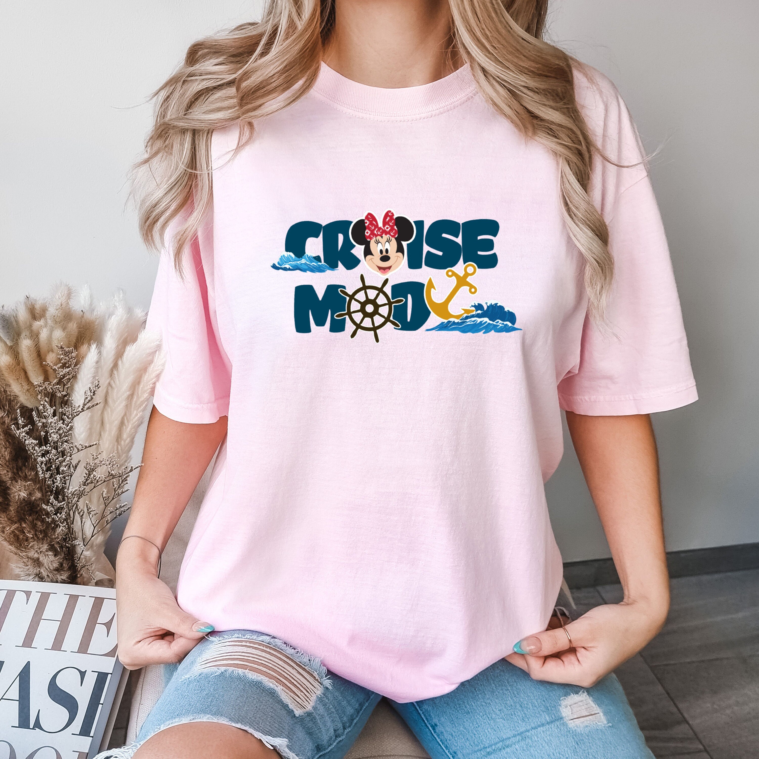 Comfort Colors Cruise Mode Shirt, Mickey And Minnie Shirt