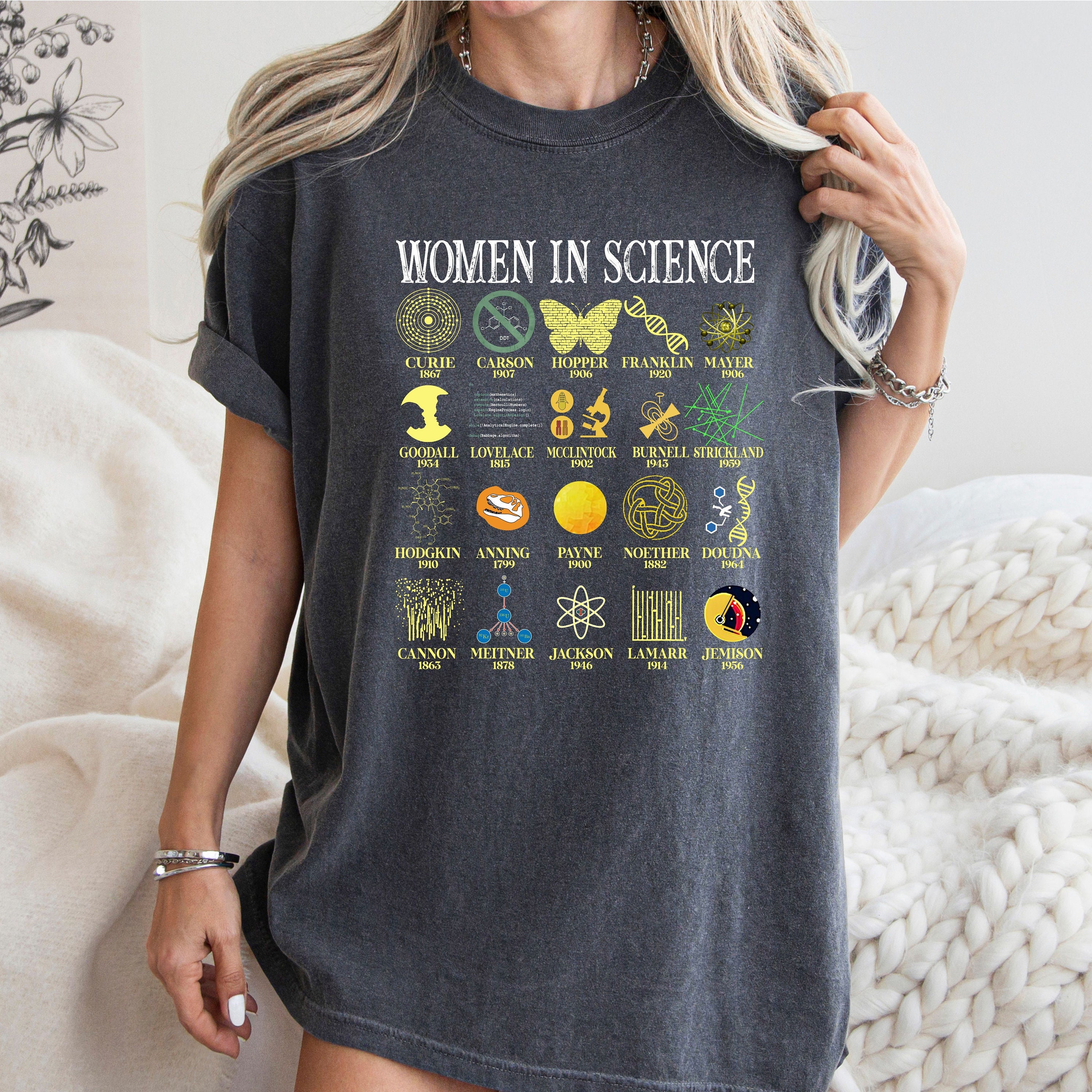 Comfort Colors® Retro Women in Science T-shirt, Gift for Science