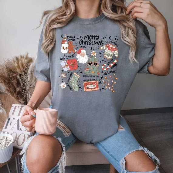 Comfort Colors® クリスマス ミルク クッキー シャツ、面白い