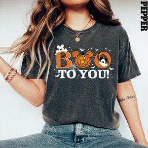 Comfort Colors® Boo To You Shirt, Halloween-Geist-Shirt, Halloween-Kürbis-Shirt, Mickey Ghost-Shirt, Spinnen-Halloween-T-Shirt, Halloween-Geschenk