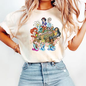 Comfort Colors® Epcot Princess Shirt, Disney World Princess Shirt, Disney Princess Shirt, Princess Shirt, Disney Girls Trip, World Tour Tee image 2