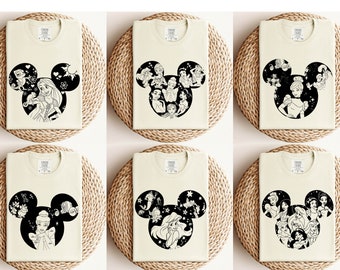 Comfort Colors® Disney Princesses T-Shirts, Princess Belle Shirt, Princess Rapunzel Shirt, Princess Aurora Shirt, Princesses Shirt