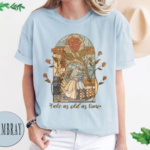 Comfort Colors® Vintage Tale as Old as Time Shirt, Retro Beauty and the Beast T-Shirt, Disney Princess Shirt, Belle Beauty Princess Tees image 6