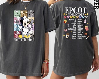 Comfort Colors® Micky und Freunde Epcot World Tour Shirt, Epcot World Tour T-Shirt, Disney Familien-Shirt, Disney World T-Shirt, Disney Reise T-Shirt