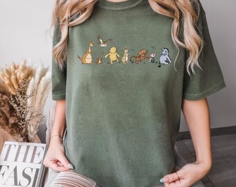Comfort Colors® ヴィンテージ くまのプーさん Tシャツ、プーさんと