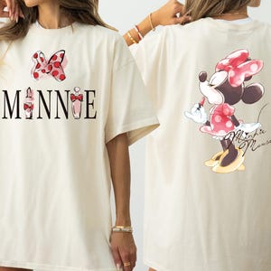 Comfort Colors® Minnie Mouse T-Shirt, Coquette Bow Shirt, Minnie Bow Shirt, Disney Minnie Shirt, Disney Vacation Shirt, Gift For Woman