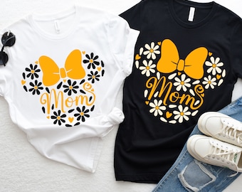 Camiseta de Minnie para mamás Comfort Colors®, camiseta floral para mamás, camiseta para el día de la madre, regalo para mamá, camiseta de Minnie de Disney, camiseta de Minnie, camiseta de Disney