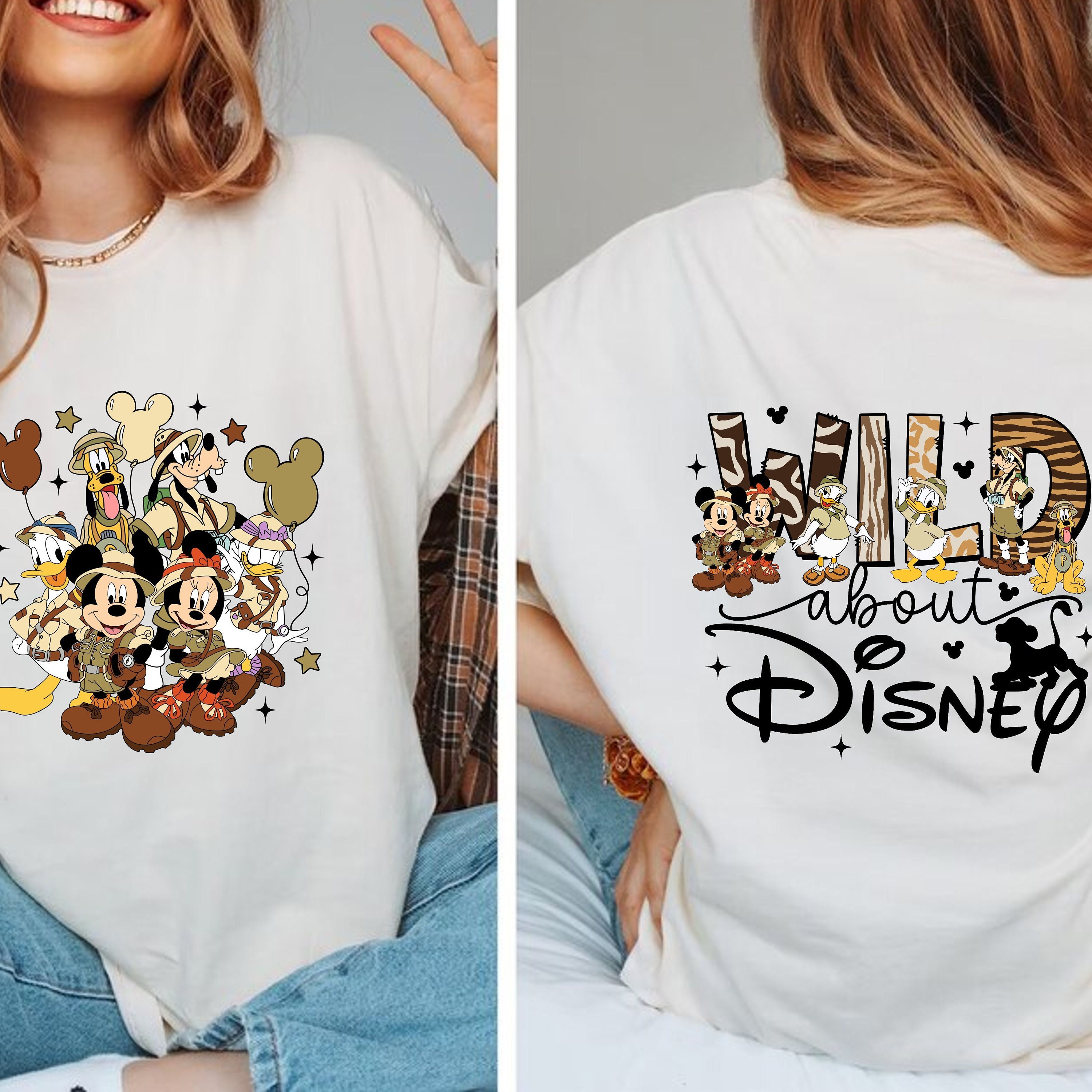 Discover ミッキーと友たち Magic Kingdom メンズ レディース 両面Tシャツ おしゃれディズニー ホリデーギフト Disney Mickey And Friends