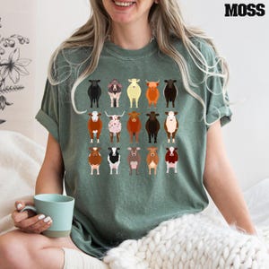 Comfort Colors® Cows Shirt, Retro Cows Shirt, Cow Lover Shirt, Funny Cow Shirt, Farm Lover Shirts, Farm Animal Shirt, Farm Gift