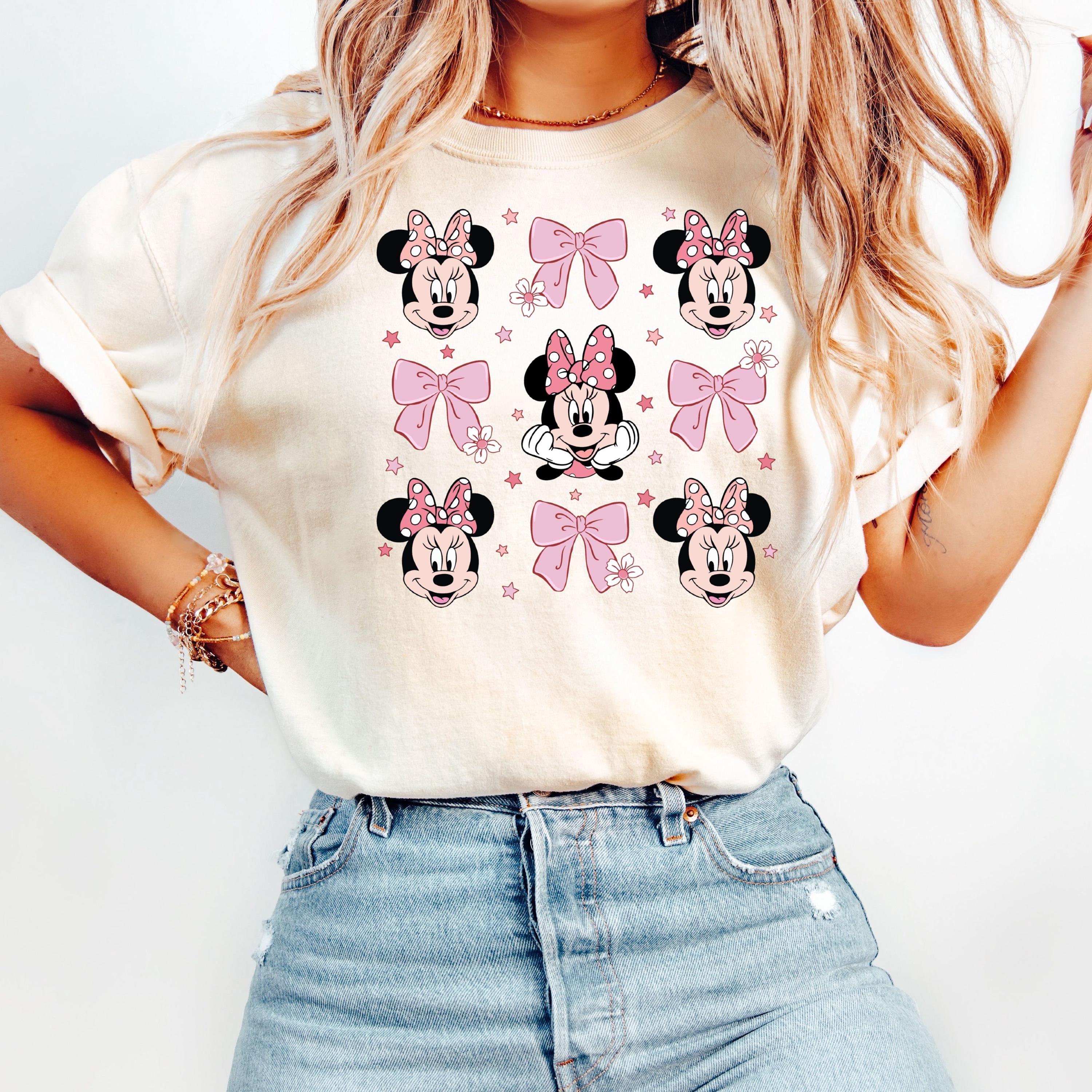 Comfort Colors® Minnie Bow T-Shirt, Coquette Pink Bow Shirt, Minnie Mouse Shirt, Minnie Coquette Bow Shirt, Gift For Her