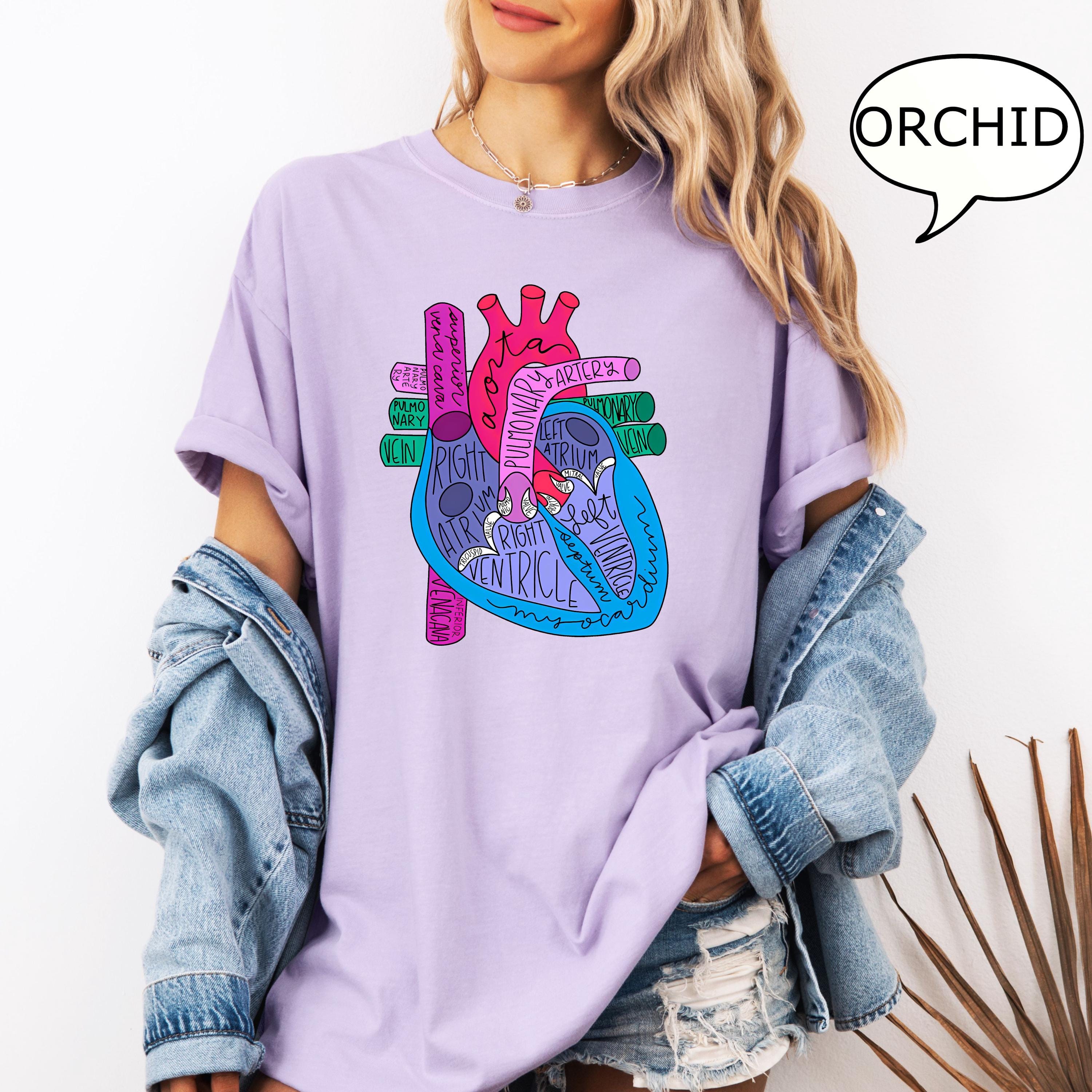 Comfort Colors® Heart Anatomy Shirt, Cardiologist Anatomical Heart