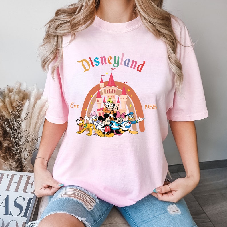 Comfort Colors® Disneyland Est. 1955 Shirt, Disney Group Shirt, Disney Castle Shirt, Magical Kingdom Shirt, Disneyland Shirt, Rainbow Shirt image 3
