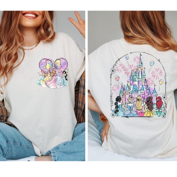 Camiseta Hombre Thedifferent - Estampado Princesas, Algodón 160g, Talla 3XL, Color Blanco