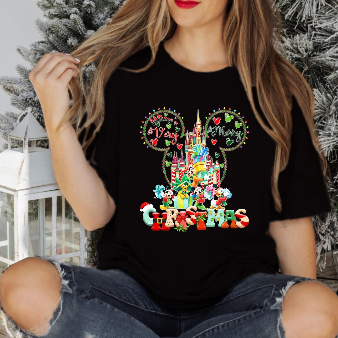Comfort Colors® Mickey's Very Merry Christmas Party 2025 Shirt, Disney  Christmas Tee, Family Christmas, Custom Family Christmas Shirt
