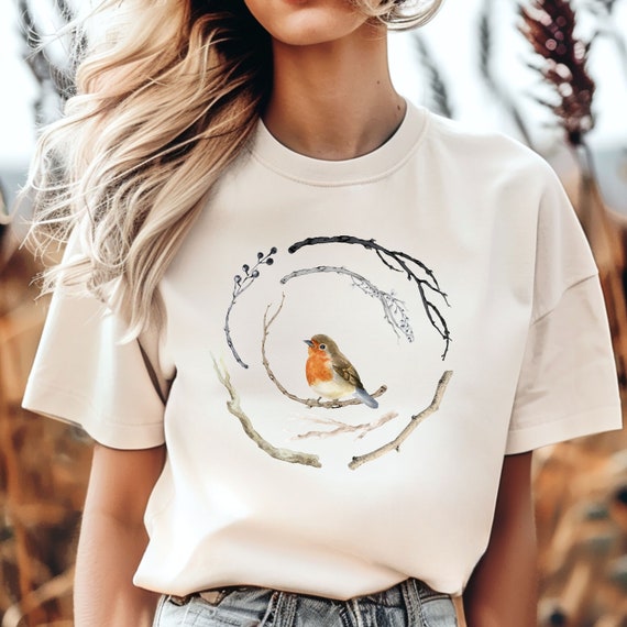 Comfort Colors® Bird T Shirt, Bird Lover Shirt, Nature Shirt, Cute Bird Shirt, Nature Lover Shirt, Animal Lover Shirt, Bird Peace Shirt