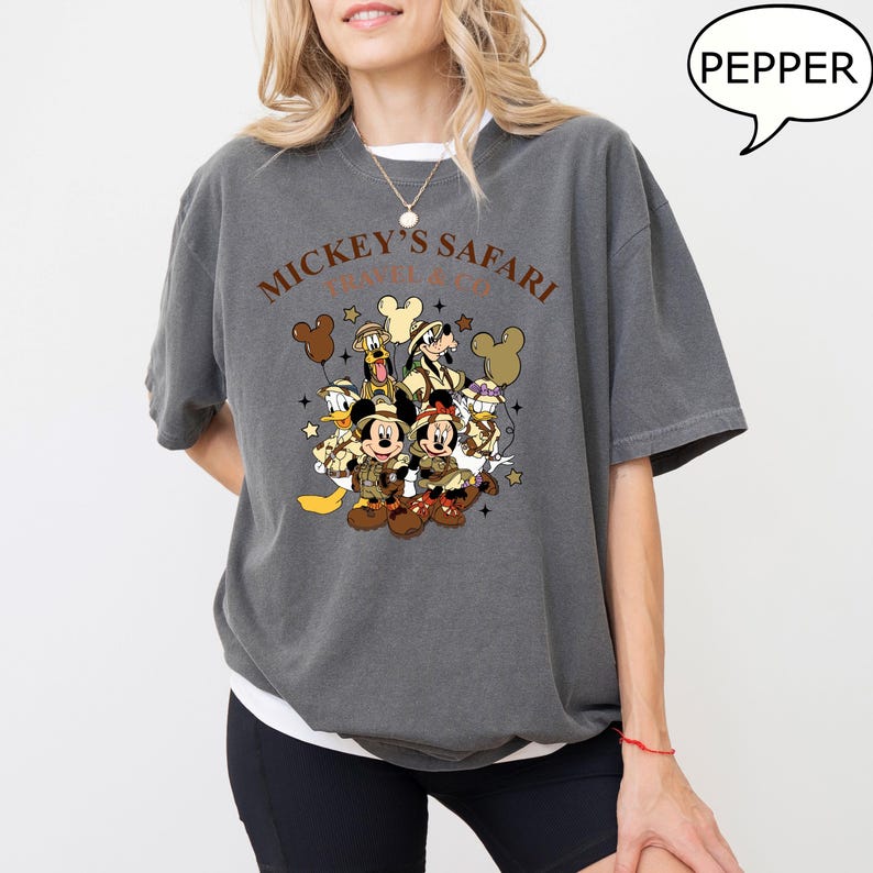 Comfort Colors® Mickey's Safari Travel & Co T-Shirt, Disney Animal Kingdom Shirt, Mickey And Co Safari Shirt, Disney Vacation Shirt image 6