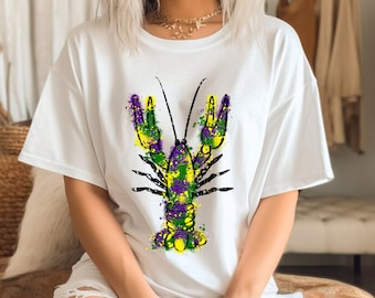 Comfort Colors® langoesten T-shirt, shirt zeevruchtenliefhebber, langoesten aquarel shirt, langoesten shirt, cadeaus T-shirt graskleding, grappig T-shirt langoesten