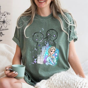 Comfort Colors® Disney Schloss Prinzessin Elsa Shirt, Prinzessin Elsa Shirt, Frozen Elsa Shirt, Schloss Shirt, Disney Magic Kingdom Shirt Bild 7