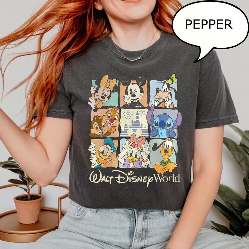 Comfort Colors® Vintage Walt Disney World T-Shirt, Magical Kingdom Shirt, Mickey And Friends Shirt, Stitch Shirt, Chip And Dale Shirt image 4