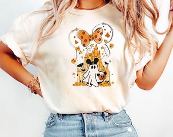 Comfort Colors® Minnie Mouse Ghost Shirt, Halloween Mouse Ghost Shirt, Mickey Halloween T-Shirt, Disney Halloween Shirt, Halloween Shirt