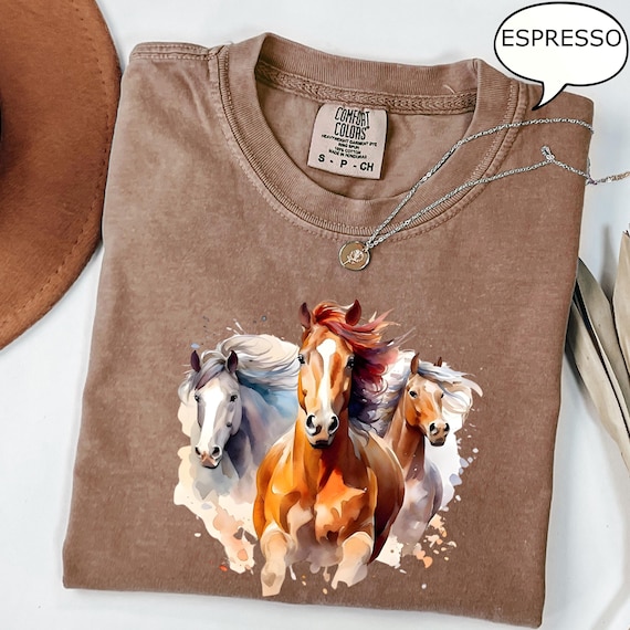 Comfort Colors® Retro Horse T-shirt, Western Horses Shirt, Horse