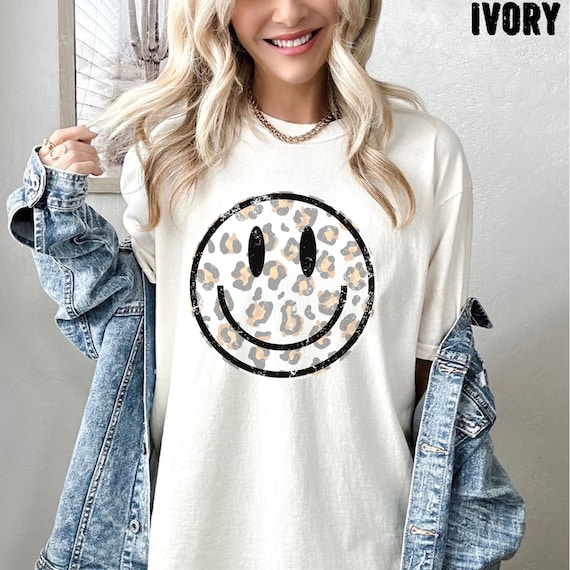 Comfort Colors® Happy Leopard Face Shirt, Leopard T Shirt, Leopard Face Shirt, Cute Face Shirt, Trendy Shirt, Leopard Lover T Shirt
