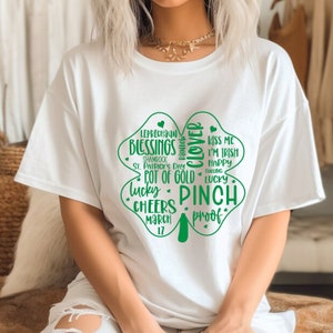 Comfort Colors® Lucky Shamrock Shirt, Clover Shirt, St Patricks Day Tee, Lucky Clover Shirt, Lucky Shirt, Trendy Shirt, St Patricks T Shirt