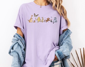 Comfort Colors® ヴィンテージ くまのプーさん T シャツ、プーさんと