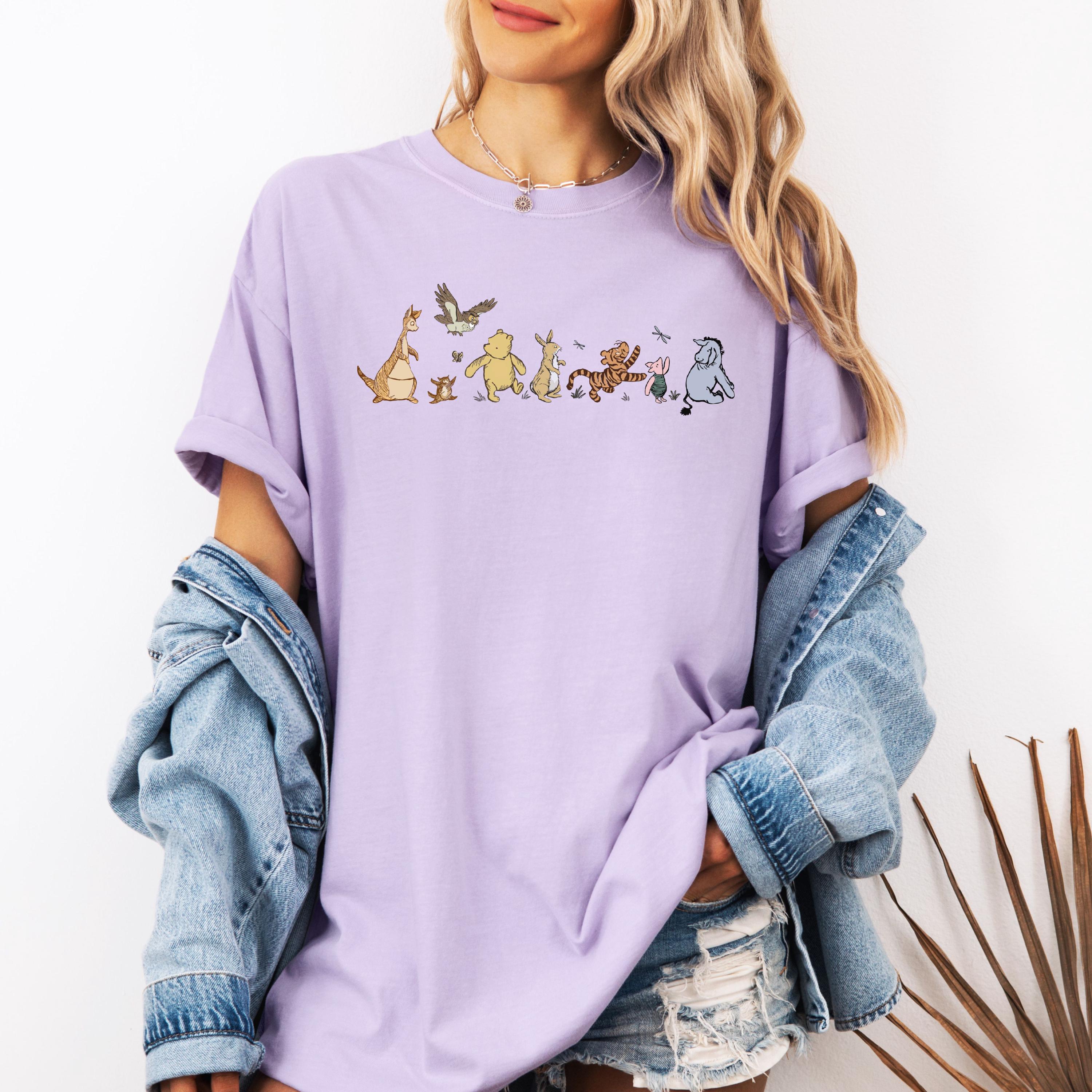 Comfort Colors® ヴィンテージ くまのプーさん T シャツ、プーさんと