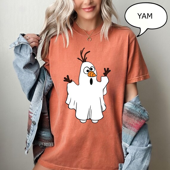 Comfort Colors® Ghost Olaf T-shirt, Disney Frozen Halloween Shirt