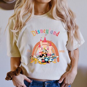 Comfort Colors® Disneyland Est. 1955 Shirt, Disney Group Shirt, Disney Castle Shirt, Magical Kingdom Shirt, Disneyland Shirt, Rainbow Shirt image 4