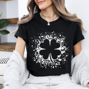 Comfort Colors® Lucky Clover Shirt, Cute St Patricks Tee, Four Leaf Clover Shirt, Four-Leaf Clover, Lucky Shirt, Trendy Shirt, Clover Shirt