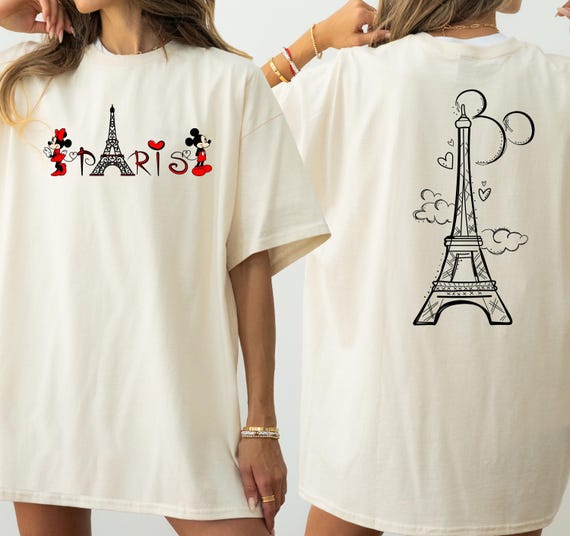 Comfort Colors® Mickey And Minnie Paris T-Shirt, Disney Paris Shirt, Mickey Paris Shirt, Disney Paris Trip Shirt, Disney Couple Shirt