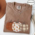 Comfort Colors® Fall Pumpkin T-Shirt, Autumn Fall Shirt, Thanksgiving Shirt, Pumpkins Shirt, Checkered Pumpkin Shirt